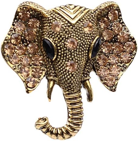 Elephant Crystal Brooch Pin,Rhinestone Animal Elephant Suit Pin Elephant Lapel Pin Badge Jewelry for Women Men Birthday Gifts