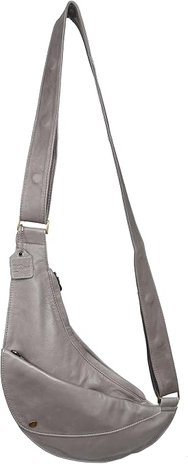 SASH Crossbody Bag - Half Bag with Flap (Right) in Leather - Travel Sling Bag with FRID-Protected Wallet