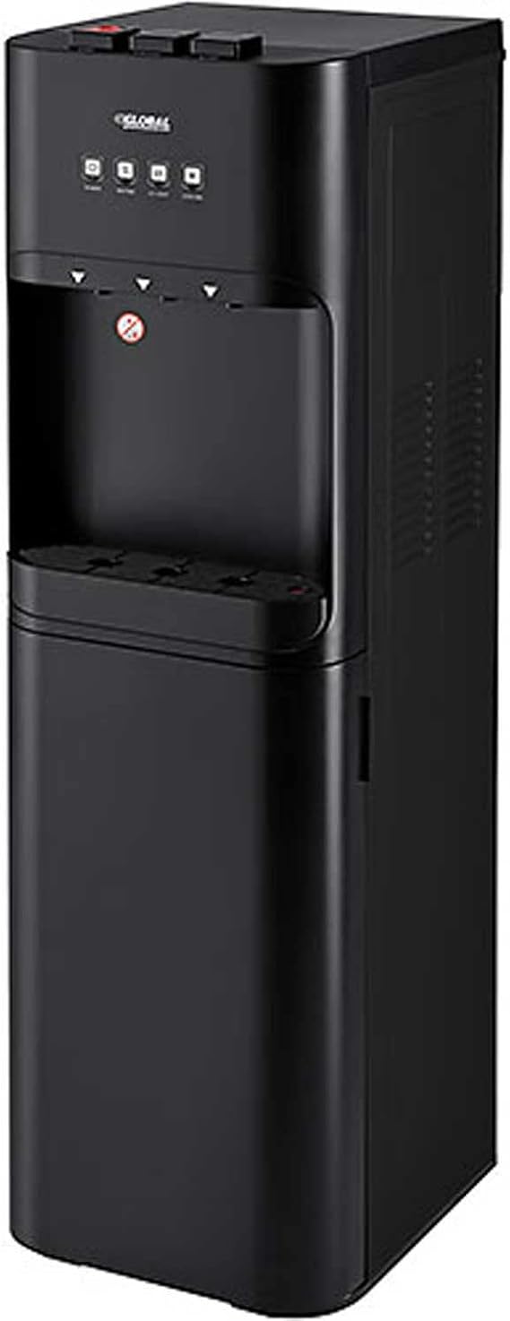 Global Industrial Tri-Temp UV-C Filter Water Dispenser, Black
