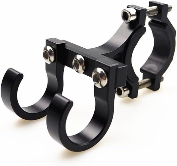 Universal Electric Scooter Hook - Heavy-Duty Aluminum Alloy Double Hook for Electric Scooters, Bikes, Motorcycles - Adjustable, Rustproof, Easy Installation - Fits Rods 1.9cm to 3.7cm