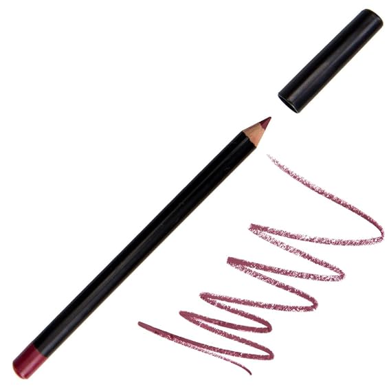 Lip Liner Pencil: Wood Pencil - Long Lasting Natural Look for Full Lips - Waterproof Cap - Sharpener Not Included in Set, Hollywood's Guru of Hue (Vermouth)