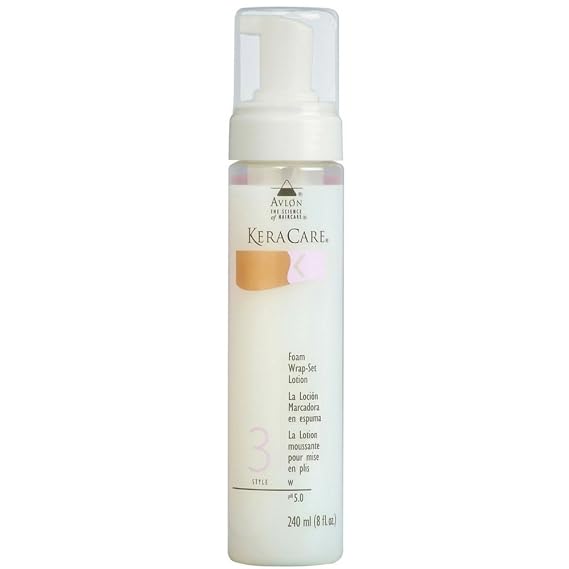 Avlon KeraCare Foam Wrap-Set Lotion, 8 oz