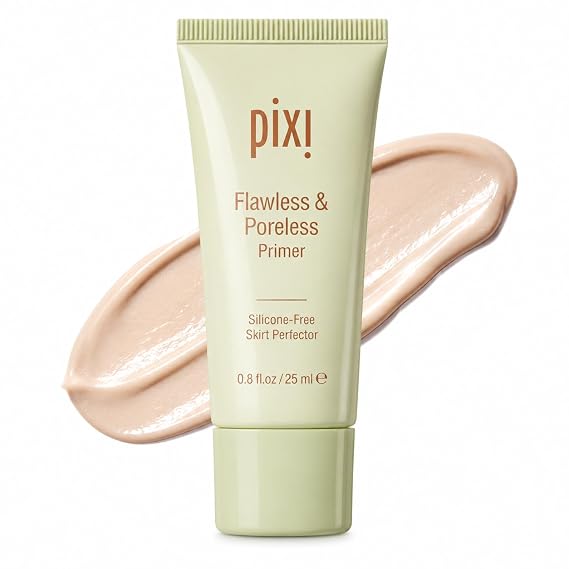 Pixi Beauty Flawless & Poreless Primer | Pore Minimizing Face Primer for Oily & Acne-Prone Skin | Oil-Free Shine Control with Salicylic Acid, Soybean & Vitamin E | Smoothing Makeup Primer | 1.01 fl oz