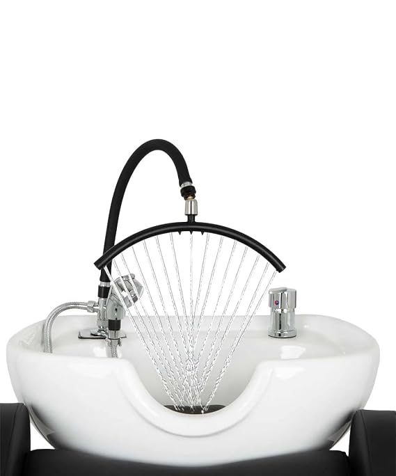Buy-Rite Arched Waterfall Head Spa Kit with Sprayer for Shampoo Bowls