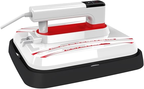 Heat Transfer Pre Body Portable Press 7x8Inch/ 12x10Inch Digital Mini Easy Sublimation Machine with T-Shirt Sensitive Touch Screen DIY(Red(Red (12x10 Inch))