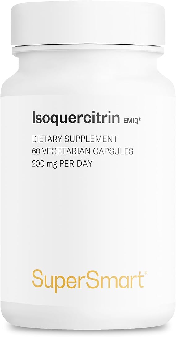 Supersmart - Alpha Glycosyl IsoQuercitrin 200mg per Day - Bioactive Quercetin EMIQ - Flavonoid Supplement | Non-GMO & Gluten Free - 60 Vegetarian Capsules