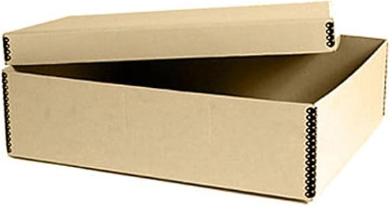 Archival Methods Metal Edge Short Top Box 12.5x15 x 4.25", Tan