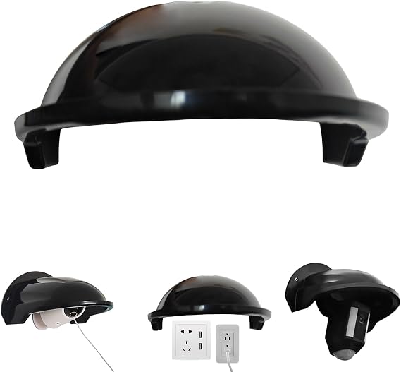 Universal Sun Rain Shade Camera Cover Shield for LED Lights/Nest/Ring/Arlo/Dome/All Outdoor Security Cameras, Surveillance Cameras Dome/Bullet (Black)