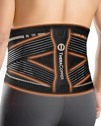 TheraCopper Copper Back Brace for Men & Women (X-Large)