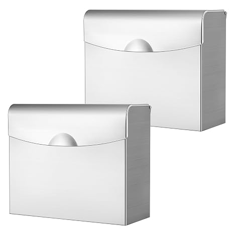 Tioncy 2 Pcs Sanitary Napkin Disposal Receptacle, Tampon Holder, Silver
