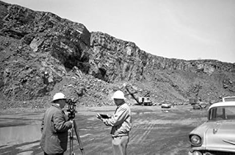 Two engineers with theodolite Poster Print (24 x 36)