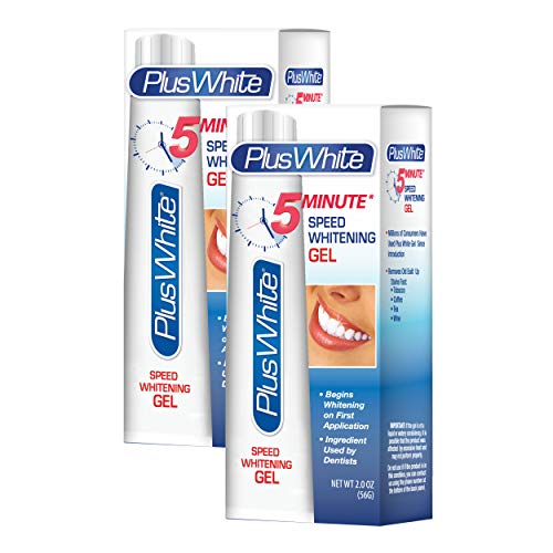 Plus White Speed Whitening Gel - Works in 5 Minutes - Professional Teeth Whitening wDentist Approved Ingredient 2 oz, Pack of 2