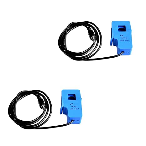 Comimark 100A SCT-013-000 Non-invasive AC Current Sensor Split Core Current Transformer (2Pcs)