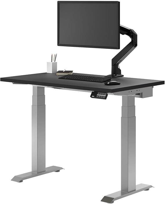 Desky Dual Mini Sit Stand Desk Black 32" Grey