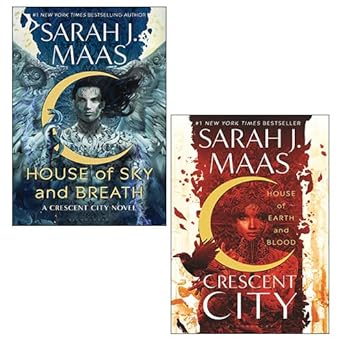 Crescent City Series 2 Books Collection Set By Sarah J. Maas (House of Sky and Breath [Hardcover], House of Earth and Blood)