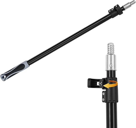 ROLLINGDOG Paint Roller Extension Pole-Paint Roller Handle 0.7m to 1.2m (27.5" to 47.2") for high-up Ceilings, Corners, Crown molding, Windows, Blinds
