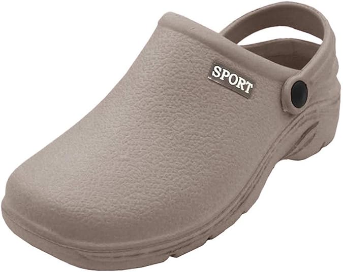 SPORT Women's Solid Slingback Garden Clogs Shoes, 11, Grey