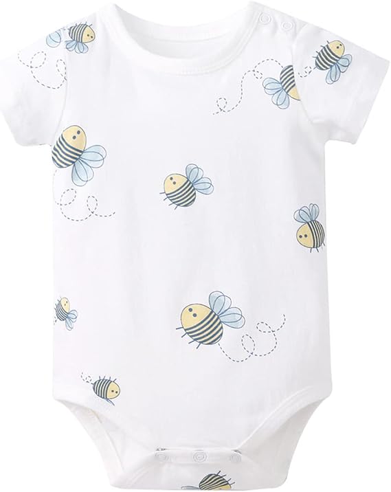 pureborn Baby Girls Boys Bodysuit Super Soft Cotton Romper 0-24 Months