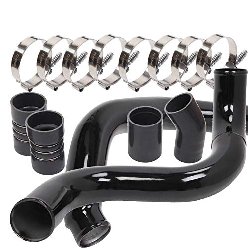 Turbo Intercooler kit Pipe Boot for Ford 6.0L CAC Intercooler Pipe Boot kit 03-07 Tube Powerstroke for Ford F250 F350 F450 F550 Black