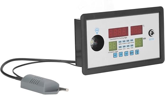 Intelligent Incubator Thermostat, ZFX-W9002 12V Intelligent Tempe ure and Humidity Digital Automatic Controller Integ ed Incubator Hatching Household Egg Shipped in Bubble Bag Controller Egg