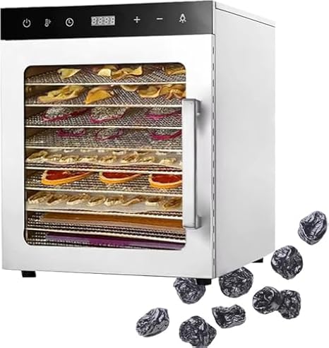 Freeze Drier, Food Dehydrator Machine, 10/12 Stainless Steel Trays, Home Freeze Dryer, Food Processer, with 24 Hours Timer&Max Temperature 194F,N