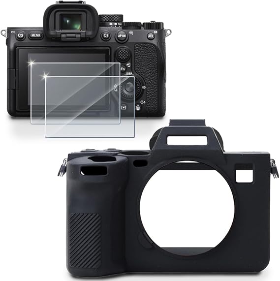 Screen Protector for Sony Alpha 7 IV/A7M4 Camera and Soft Silicone Case