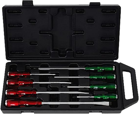 Sidchrome Industrial Thru-Tang Screwdriver 8-Piece Set