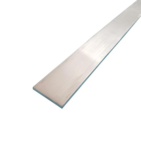 Aluminum Flat Bar 8mm x 80mm x 1000mm, 99.6% Al, Straight Edge