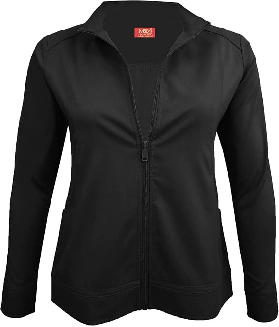 Women's Ultra Soft Front Zip Warm-Up Scrub Jacket