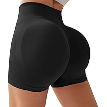 DiULi High Waisted Tummy Control Scrunch Booty Shorts for Women, Seamless Workout Gym Running Cycling Yoga Pants, Anti Chafing Breathable Athletic Shorts with 4-Way Stretch
