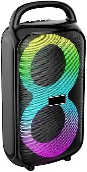 HT-983 Taşınabilir Bluetooth Hoparlör 2×3” Hoparlör 6W Rgb Tws Destekli Extra Bass TF Card Usb Müzik Kutusu