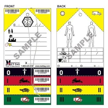Met Tag Triage Tag, Standard Field 50/Pack