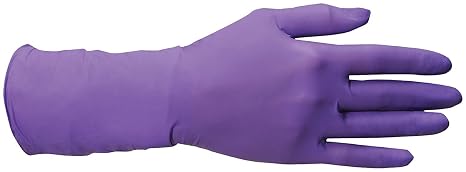 Halyard Health 50602 NITRILE-XTRA Powder Free Exam Gloves, Non-Sterile, 12" Length, Medium, Purple (10 Boxes of 50, 500 Total)
