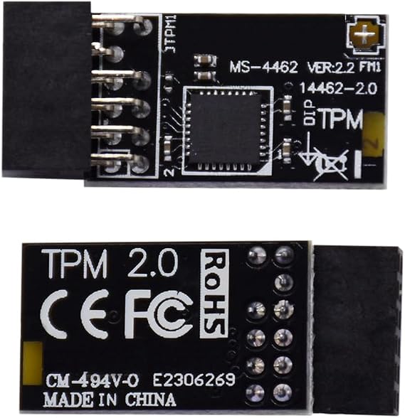 TPM 2.0 Module 12Pin, TPM SPI Module Encryption Security Module with SLB 9672, for MSI for Windows 11 motherboards