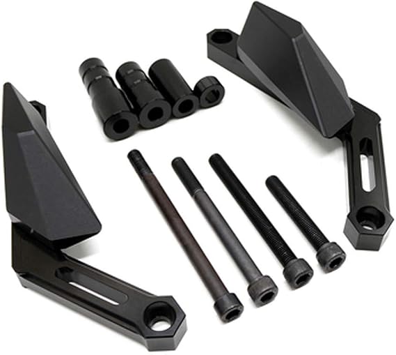 Motorcycle CNC Aluminum Engine Crash Guard Case Frame Sliders Protector Falling Protection Compatible with Yamaha MT09 FZ09 XSR900 Tracer (Black)