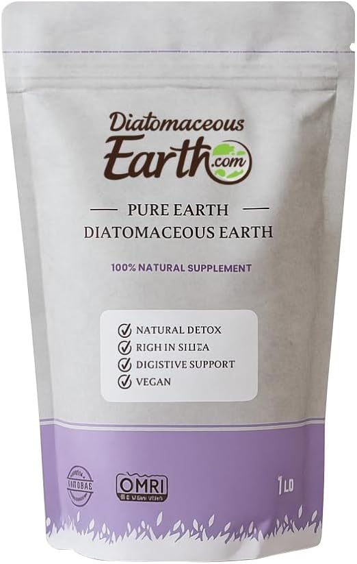 Diatomaceous Earth DiatomaceousEarth Food Grade 1 lb | 100% Organic, All-Natural Powder | Safe for Humans & Pets | OMRI Listed for Organic Use