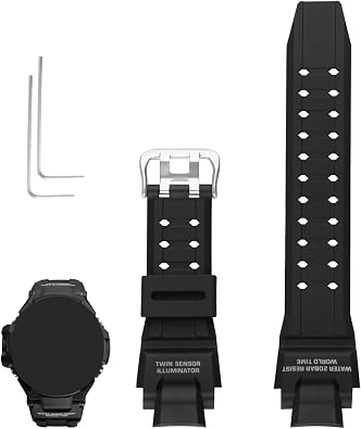 XIW Compatible for 16mm Casio 10493622 GA-1000 GA-1100 GW-A1000 GW-A1100 GW-4000 G-1400 GWA-1000 Resin Watch Band Replacement for women Wirstband Strap men wirst Bracelet
