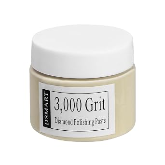 3,000 Grit Diamond Polishing Lapping Compound Polish Paste 50G (1.76 Oz) with 25% Diamond Powder (3-6 Micros) for Metal Silver Chrome Glass Scratch Removal Marble Rock Watch Jewelry Gemstone