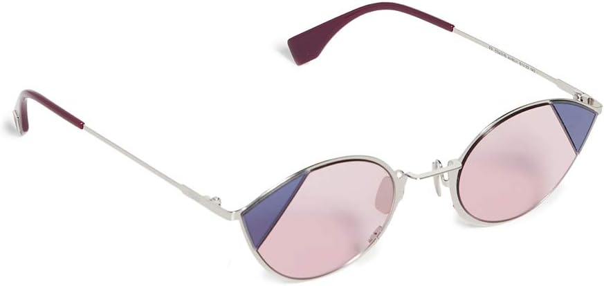 FENDI Women's Narrow Cat Eye Sunglasses, Pink/Blue, One Size