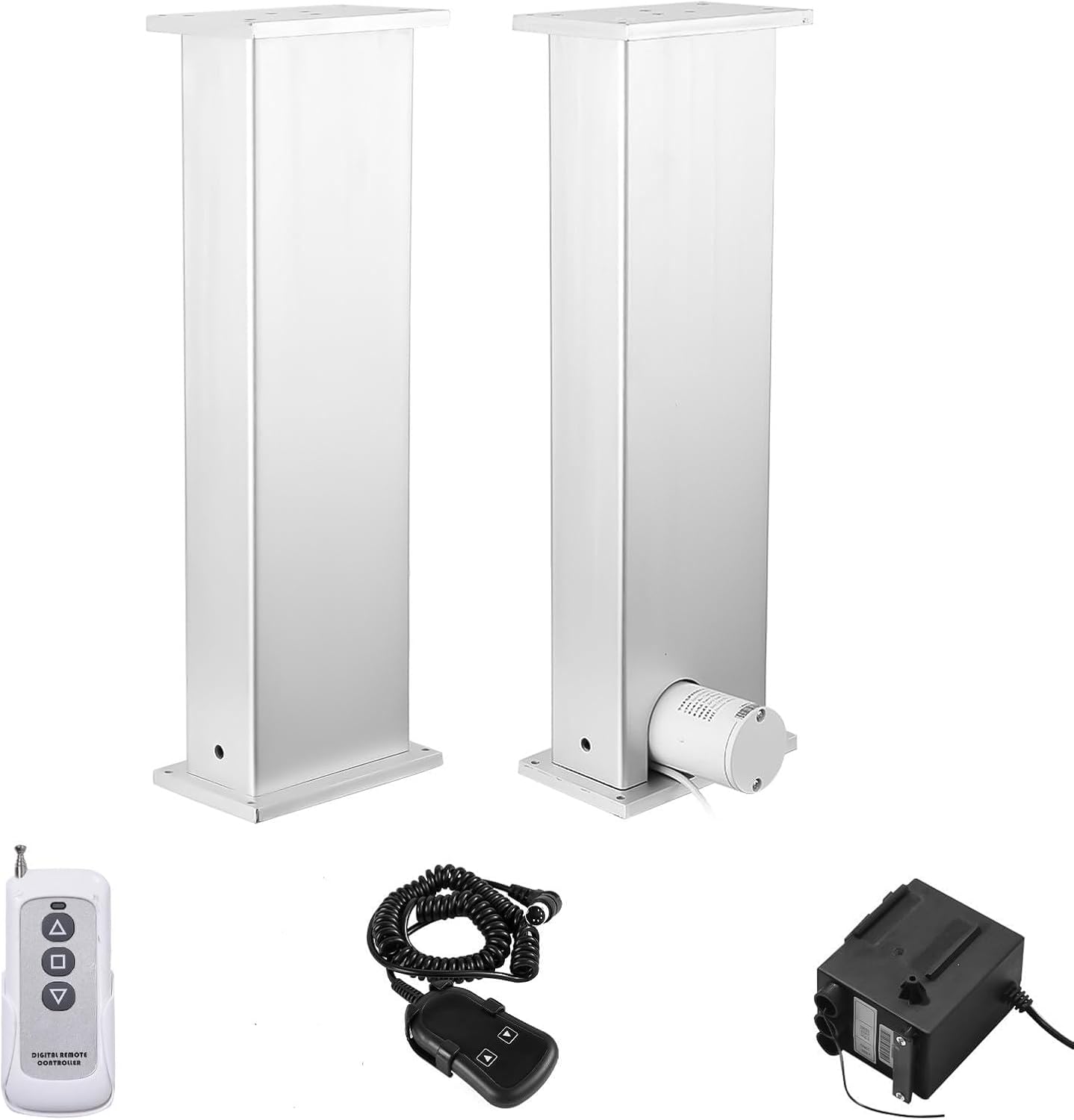 Electric Lifting Column System | 3 Stage Adjustable Electric Lifting Column System - Telescoping Table RV Legs, Home Elevator Lift Systems, Force up to 220 Lbs