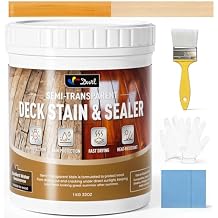 DWIL Water Based Wood Stain, Semi-Transparent Outdoor Wood Stain and Sealer in One, Fast Drying, Non-Toxic, Low Odor, Waterproof and Weather Resistant for All Wood Surfaces (32Oz Cedar Wood)