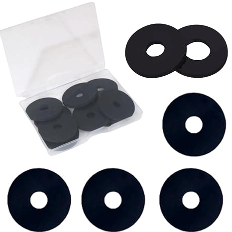 Rubber Washer,30pcs1-1/2 OD x 3/8 ID x 1/8 Thickness Rubber Spacer Bushing Washers,Flat Grommets for Bolts Spacers, Vibration Suppression (1-1/2"OD x 3/8" ID x 1/8" Thickness)