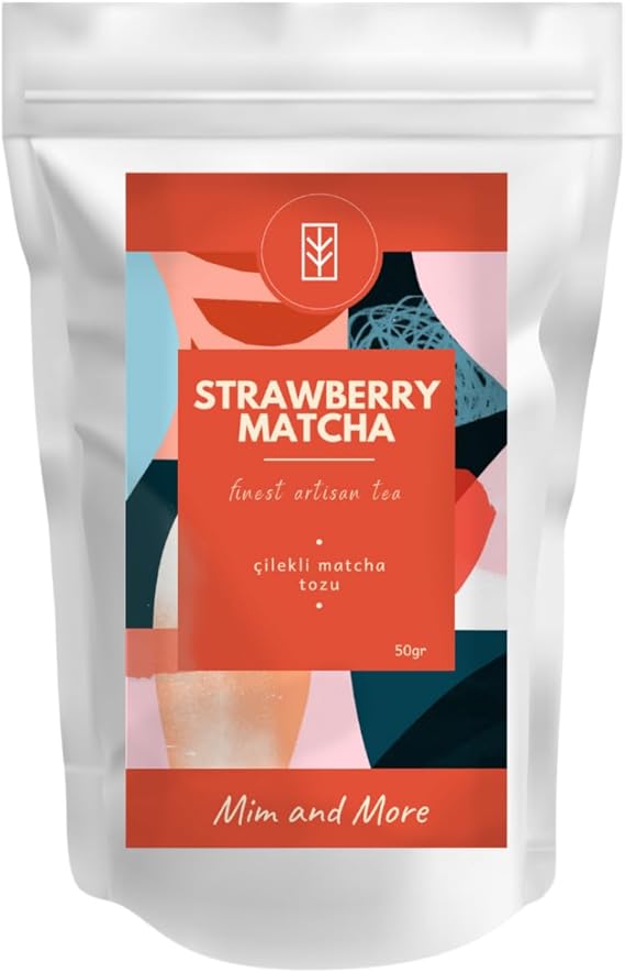 Mim and More Strawberry Matcha - Strawberry Flavored Matcha, 100 Gr