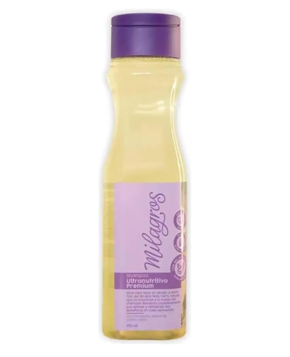 Shampoo Ultranutritivo Premium para cabellos Milagros 15.20 - Ultra-nourishing shampoo for daily wash, anti-hair loss and growth