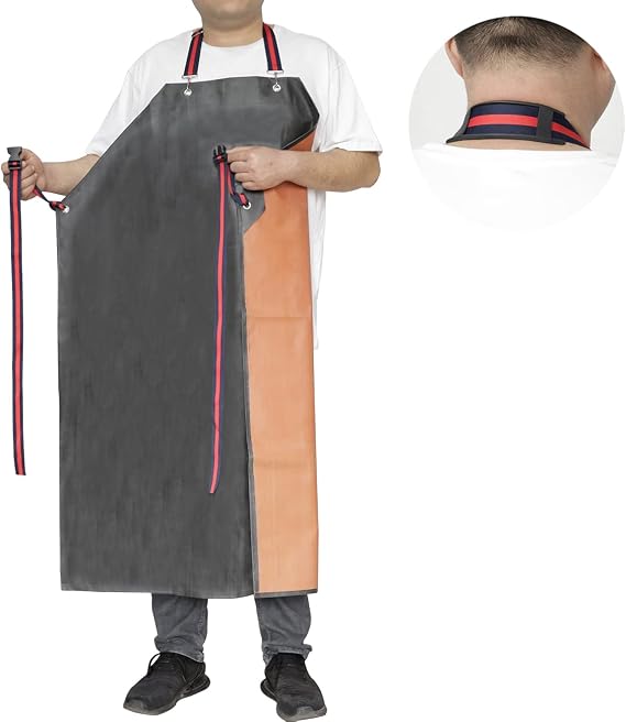 Thick Rubber Apron,Waterproof Chemical Oil Resistant Aprons (1 pack)