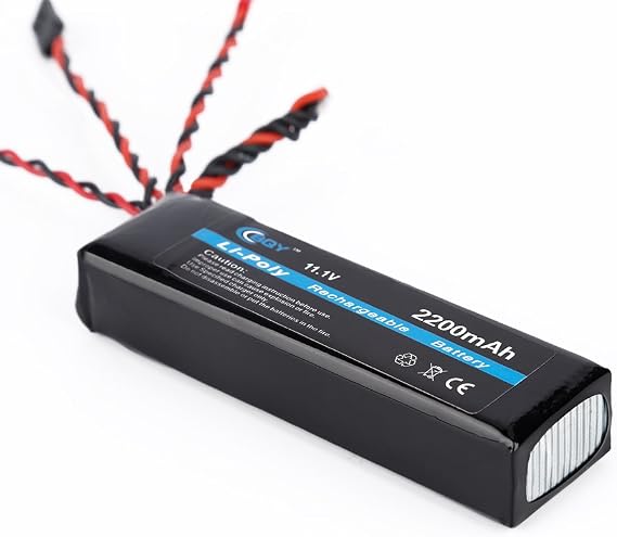 ELEOPTION Premium Quality Power 11.1V 2200mAh 8C 3S Li-poly Li-Po RC Battery for JR FUTABA FlySky FS-TH9X Transmitter (1 Pack)