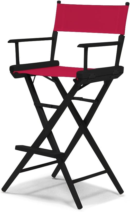 Telescope Casual World Famous Bar Height Director Chair, Red with Black Frame