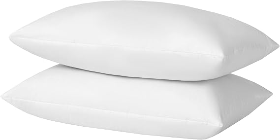 basic home Hotel-Style 12x20 Goose Feather Pillow Insert for Sofa & Bed - 100% Odorless & Plump Cushion Filler - 233TC Cotton with Inner Liner to Prevent Poking (12 x 20 Inch)