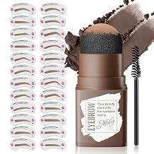 Eyebrow Powder Kit with Precision Brush - 24 Rich Shades, Transfer-Proof & Fade-Resistant, Waterproof Formula Thats Perfect for Novice Brow Enthusiasts, Black Brown