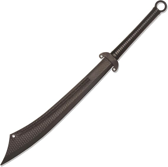 Polypropylene Training Martial Sword Black Broadsword Made of High Strength Plastic Training Knife for Practice